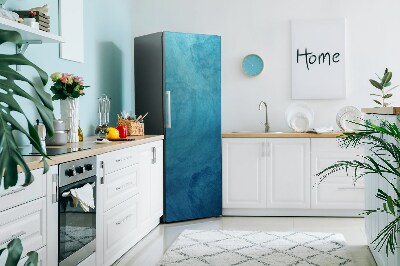 Decoration refrigerator cover Blue waves