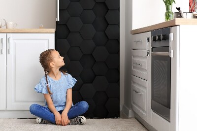 Decoration refrigerator cover Black hexagonal pattern