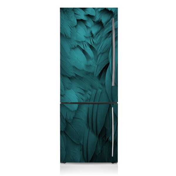 Decoration refrigerator cover Blue feathers
