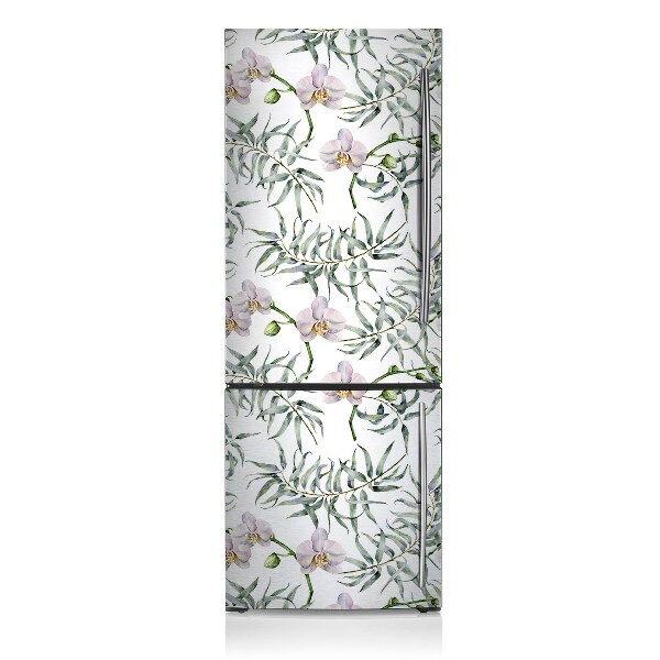 Magnetic refrigerator cover Pink orchids