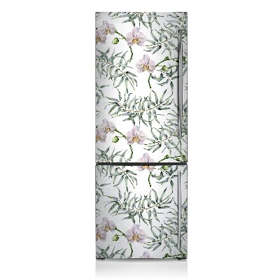 Magnetic refrigerator cover Pink orchids