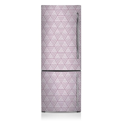 Magnetic refrigerator cover Pink triangles