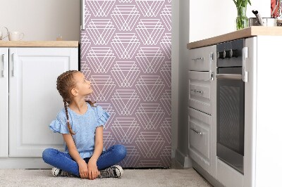 Magnetic refrigerator cover Pink triangles