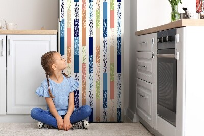 Decoration refrigerator cover Colorful stripes