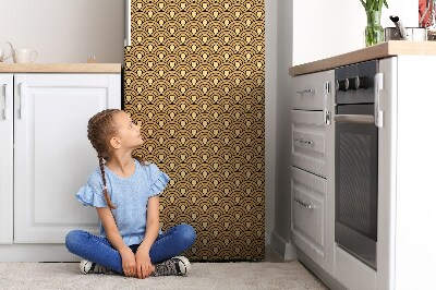 Decoration refrigerator cover Golden retro pattern