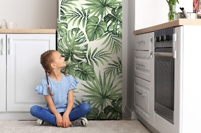 Magnetic refrigerator cover Tropical pattern