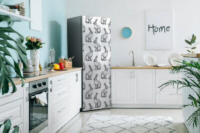 Decoration refrigerator cover White rabbits