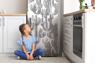 Magnetic refrigerator cover Painted cactus