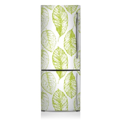 Magnetic refrigerator cover Green leaves