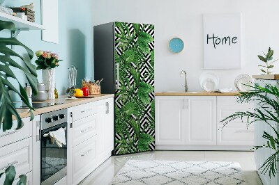 Decoration refrigerator cover Geometric leaves