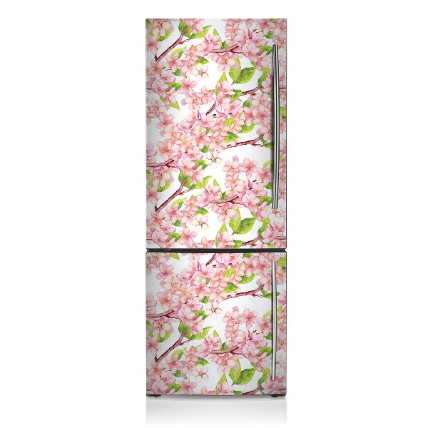 Magnetic refrigerator cover Cherry blossoms