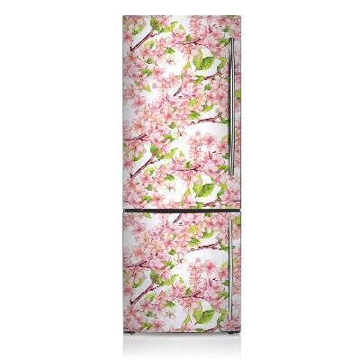 Magnetic refrigerator cover Cherry blossoms