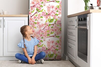 Magnetic refrigerator cover Cherry blossoms