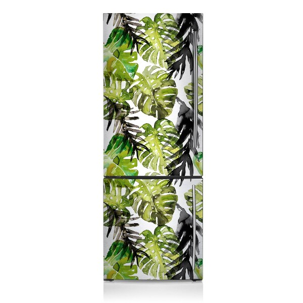 Magnetic refrigerator cover Watercolor leaves