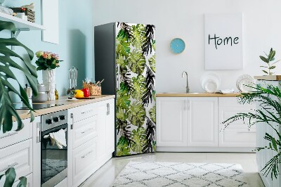 Magnetic refrigerator cover Watercolor leaves