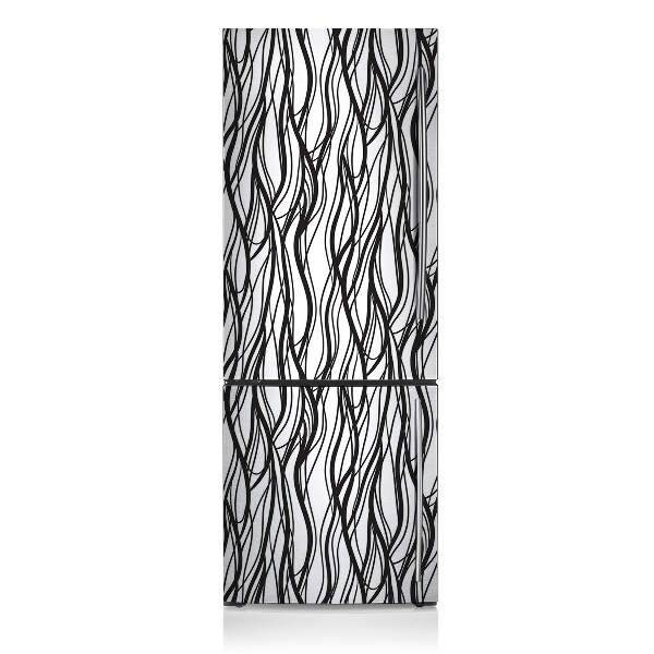 Magnetic refrigerator cover Wavy lines