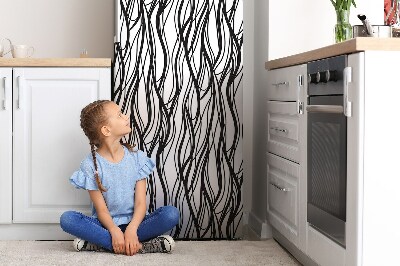 Magnetic refrigerator cover Wavy lines