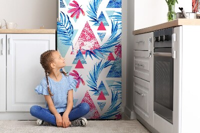 Decoration refrigerator cover Triangular leaves