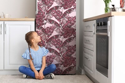 Decoration refrigerator cover Pink palm