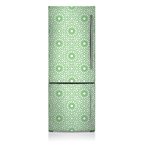 Magnetic refrigerator cover Oriental flowers