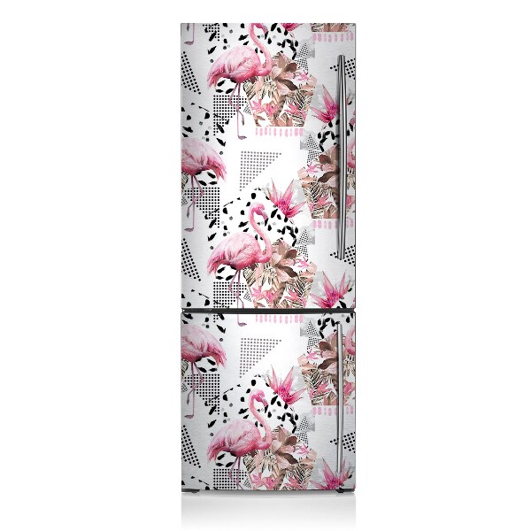 Decoration refrigerator cover Flamingos