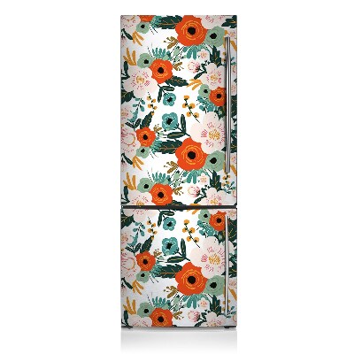 Decoration refrigerator cover Colorful flowers