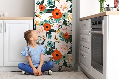 Decoration refrigerator cover Colorful flowers