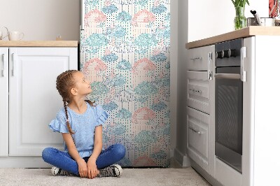 Decoration refrigerator cover Clouds and points