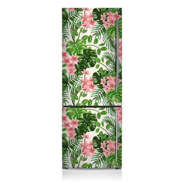 Magnetic refrigerator cover Hawaii flowers