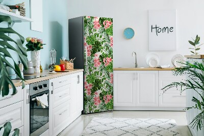 Magnetic refrigerator cover Hawaii flowers