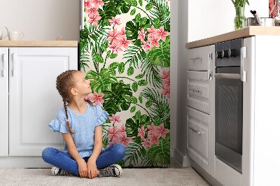 Magnetic refrigerator cover Hawaii flowers