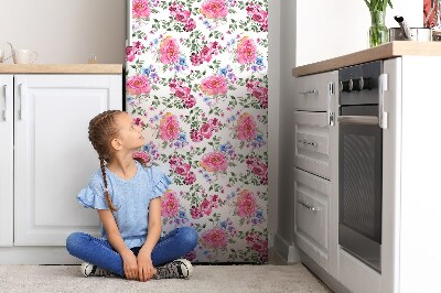 Decoration refrigerator cover Pink flowers