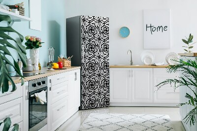 Magnetic refrigerator cover Black and white pattern