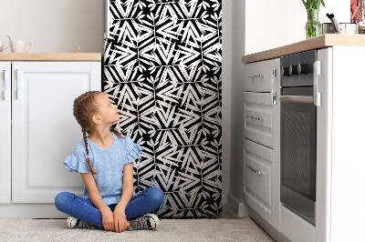 Magnetic refrigerator cover Black and white pattern