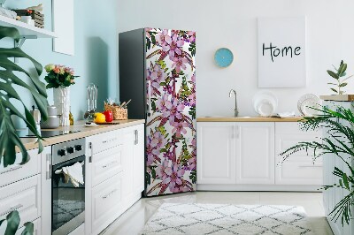 Decoration refrigerator cover Pink flowers