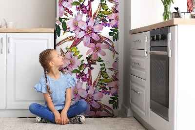 Decoration refrigerator cover Pink flowers