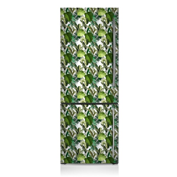 Magnetic refrigerator cover Tropical leaves