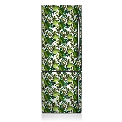 Magnetic refrigerator cover Tropical leaves