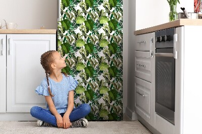 Magnetic refrigerator cover Tropical leaves