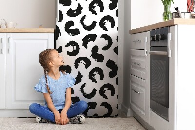 Magnetic refrigerator cover Black and white patterns