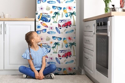 Decoration refrigerator cover Surfer beach