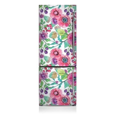 Magnetic refrigerator cover Flowers and berries