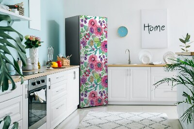 Magnetic refrigerator cover Flowers and berries