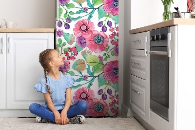 Magnetic refrigerator cover Flowers and berries