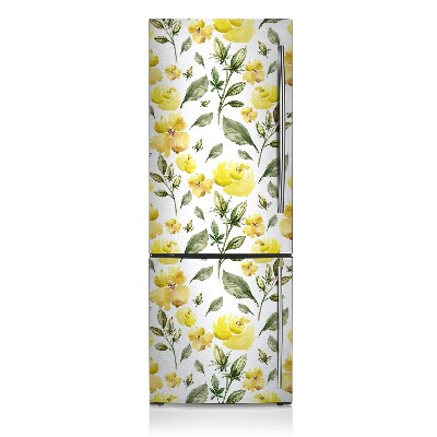 Decoration refrigerator cover Yellow flowers