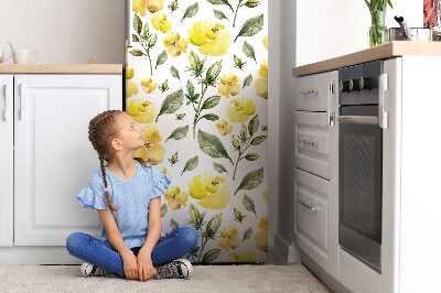 Decoration refrigerator cover Yellow flowers