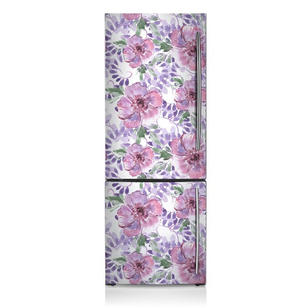 Decoration refrigerator cover Purple flowers