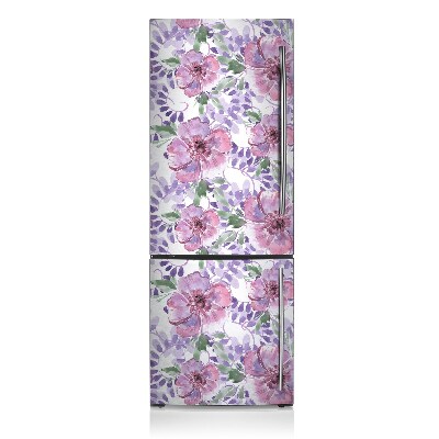 Decoration refrigerator cover Purple flowers