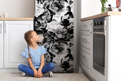 Decoration refrigerator cover Black roses