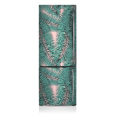 Magnetic refrigerator cover Exotic leaf